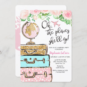 Invitación a la fiesta de despedida con temas de v