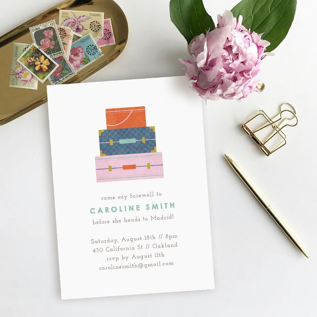 Invitación a la fiesta de despedida de color naran (Subido por el creador)