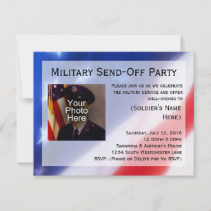 Invitación a la fiesta de despedida de militares f