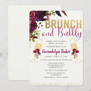 Invitación a la fiesta de despedida de soltera Bru