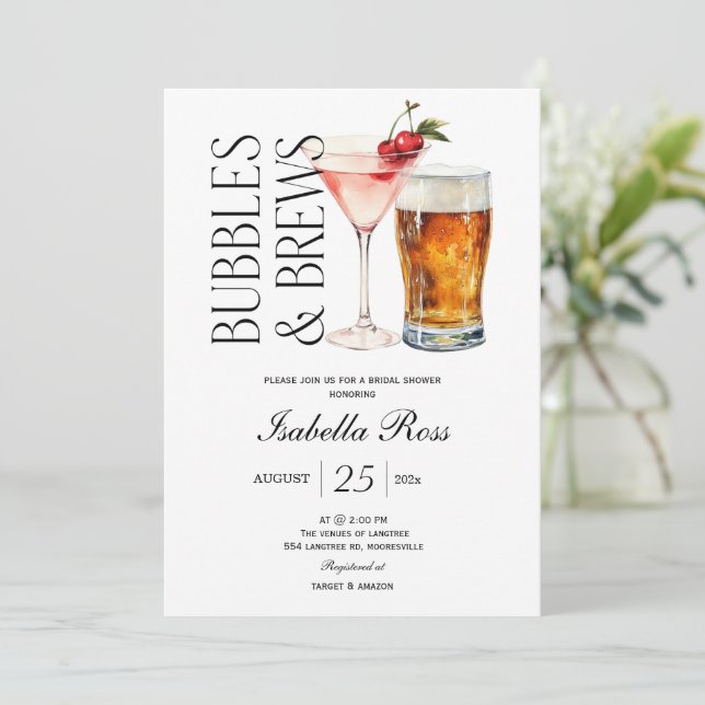 Invitación a la Fiesta de Despedida de Soltera "Bu (Anverso de pie)