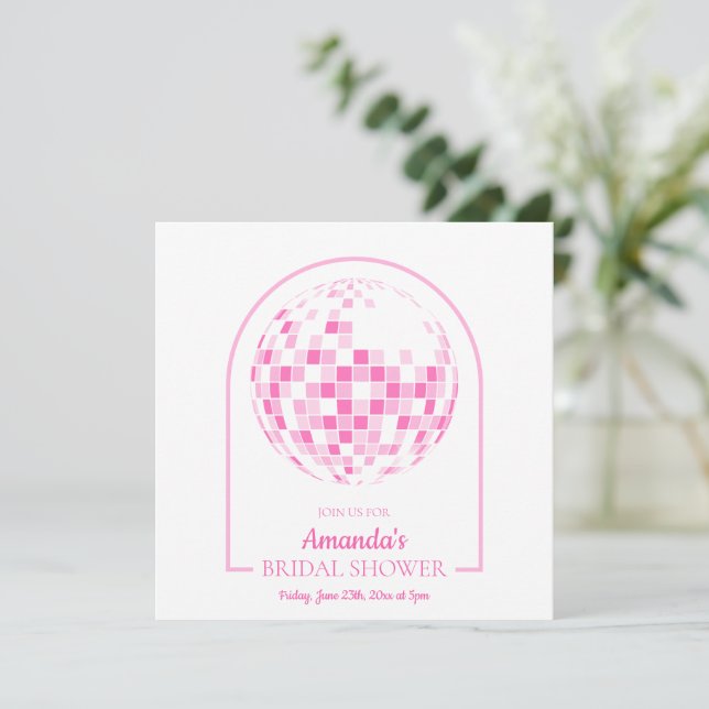 Invitación a la Fiesta de Despedida de Soltera con (Anverso de pie)