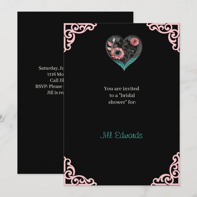 Invitación a la Fiesta de Despedida de Soltera Ele (Anverso / Reverso)