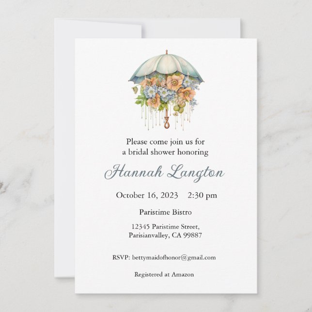 Invitación a la fiesta de despedida de soltera, fi (Anverso)