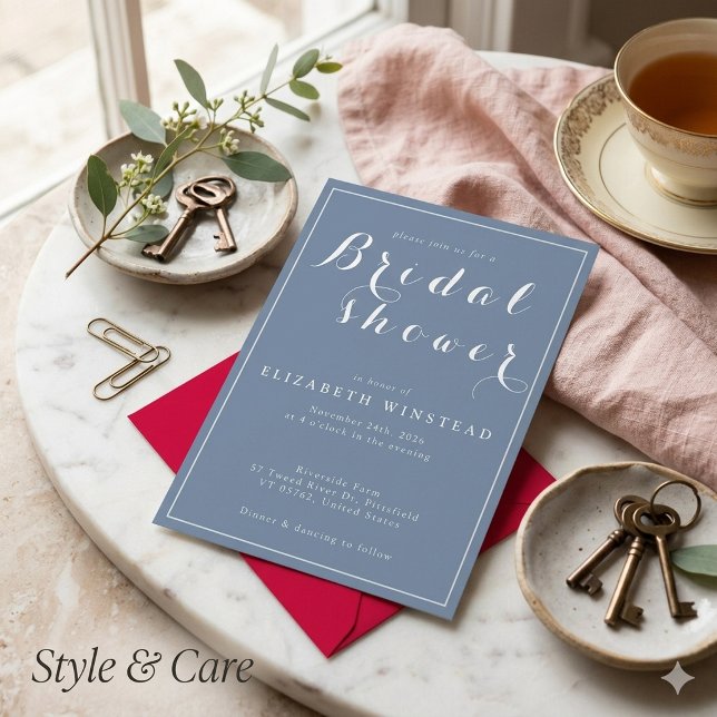 Invitación a la Fiesta de Despedida de Soltera - H (Bridal Shower Invitation - Beautiful & Elegant)