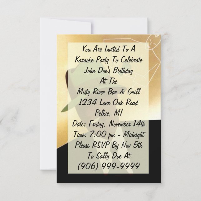 Invitación a la fiesta de despedida del Fiesta de  (Anverso)