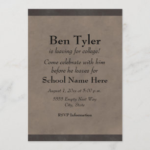 Invitación a la Fiesta de Despedida para la Univer