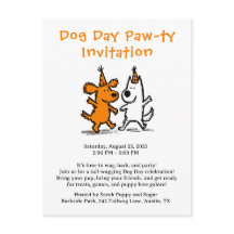 Invitación a la Fiesta de Día de Perros - Fiesta d