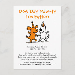 Invitación a la Fiesta de Día de Perros - Fiesta d