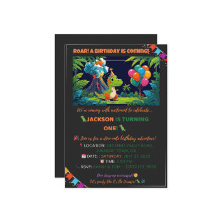 Invitación a la Fiesta de Dinos – Editable