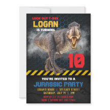Invitación a la fiesta de dinosaurios