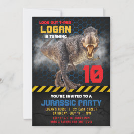Invitación a la fiesta de dinosaurios