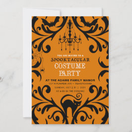 Invitación a la fiesta de disfraces de Damask Glam