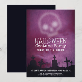 Invitación a la fiesta de disfraces de Guay Purple