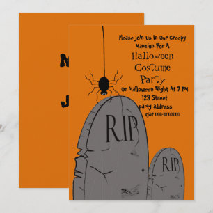 invitación a la fiesta de disfraces de Halloween