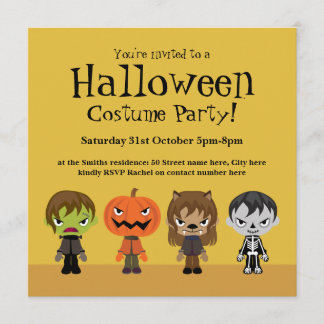 Invitación a la fiesta de disfraces de Halloween
