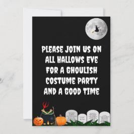 Invitación a la fiesta de disfraces de Halloween