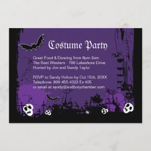 Invitación a la fiesta de disfraces de Halloween