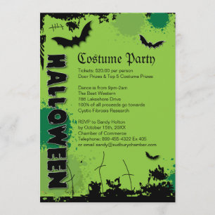 Invitación a la fiesta de disfraces de Halloween