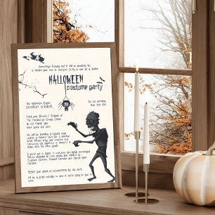 Invitación a la fiesta de disfraces de Halloween