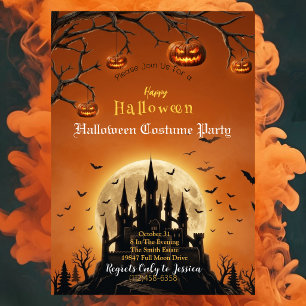 Invitación a la fiesta de disfraces de Halloween