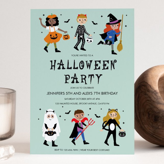 Invitación a la fiesta de disfraces de Halloween (Subido por el creador)