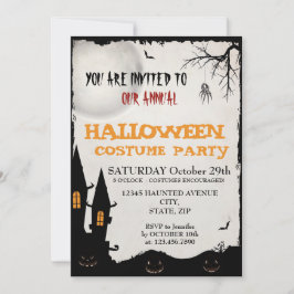 Invitación a la fiesta de disfraces de Halloween