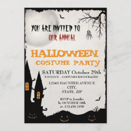 Invitación a la fiesta de disfraces de Halloween