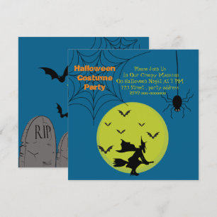 invitación a la fiesta de disfraces de Halloween