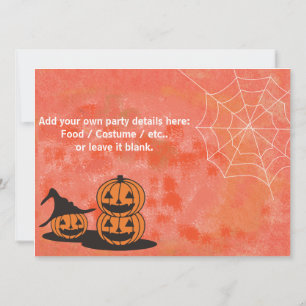 Invitación a la fiesta de disfraces de Halloween