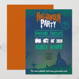 Invitación a la fiesta de disfraces de Halloween c