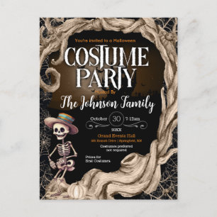Invitación a la fiesta de disfraces de Halloween e