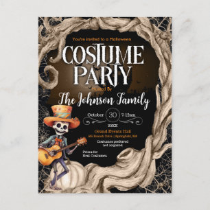 Invitación a la fiesta de disfraces de Halloween e