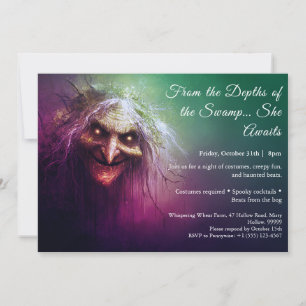 Invitación a la fiesta de disfraces de Halloween e