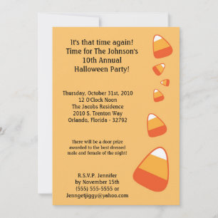 Invitación a la fiesta de disfraces de Halloween e