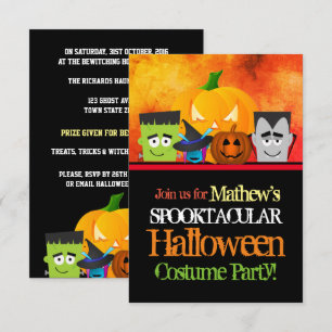 Invitación a la fiesta de disfraces de Halloween F