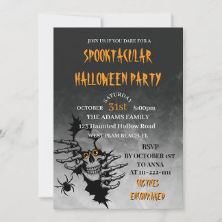 Invitación a la fiesta de disfraces de Halloween p