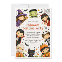 Invitación a la fiesta de disfraces de Halloween p