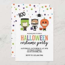 Invitación a la fiesta de disfraces de Halloween p