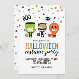 Invitación a la fiesta de disfraces de Halloween p