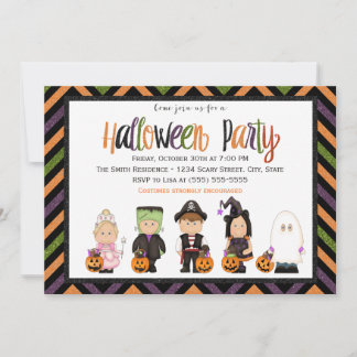 Invitación a la fiesta de disfraces de Halloween p