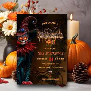 Invitación a la fiesta de disfraces de Halloween p