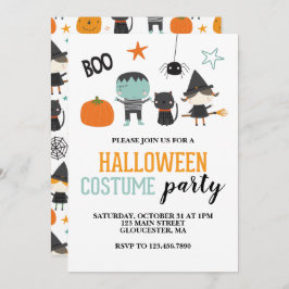 Invitación a la fiesta de disfraces de Halloween p