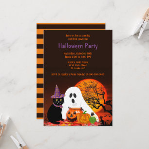 Invitación a la fiesta de disfraces de Halloween p