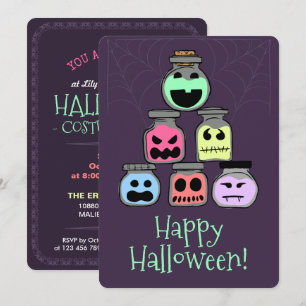 Invitación a la fiesta de disfraces de Jars Happy 