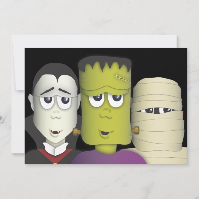 Invitación a la fiesta de disfraces de los monstru (Anverso)