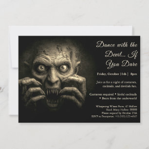 Invitación a la fiesta de disfraces de Noche de Br