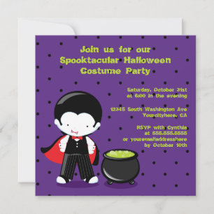 Invitación a la fiesta de disfraces de vampiros de