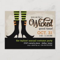 Invitación a la fiesta de disfraces de Witch Hallo