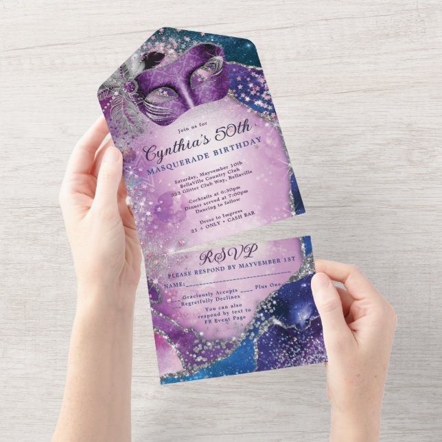 Invitación a la fiesta de disfraces TODO EN UNO  (desgarro)